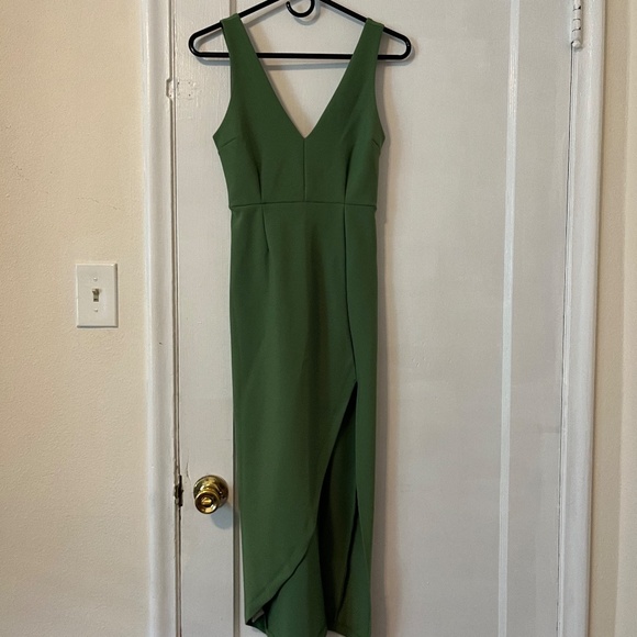 Abercrombie Plunge V-Neck Midi Dress - Picture 1 of 5
